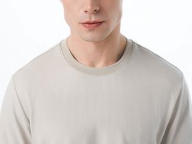 Футболка из фактурной ткани, Бежевый