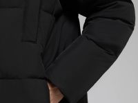 Удлиненный пуховик с натуральным пухом