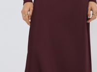 Юбка макси из сатина, Фиолетовый