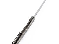 Складной нож Kansept Cru сталь Damascus, рукоять Bronze Titanium/Twill Carbon Fiber