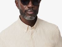 Мужская льняная рубашка Lacoste в полоску