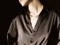 Сатиновая блузка, Коричневый