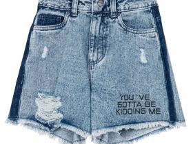 Шорты текстильные джинсовые для девочек