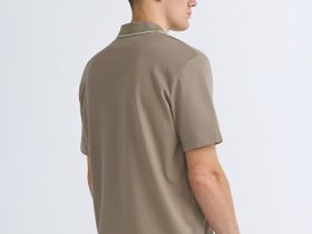 Поло из шелковистого пике, Бежевый