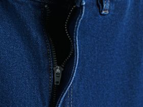 Укороченные широкие джинсы, Синий