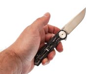 Складной нож Dr.Tech W3897MG, сталь D2, рукоять микарта, Pattern gray