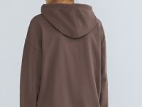 Толстовка на молнии с вышивкой, Коричневый