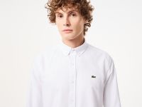 Мужская хлопковая рубашка Lacoste приталенного кроя