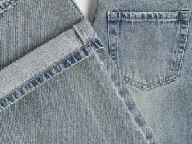 Джинсы Wide leg для девочек, Голубой