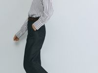 Широкие джинсы Wide leg с высокой посадкой, Черный