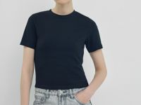 Укороченная футболка, Черный