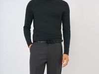 Базовый джемпер с высоким воротником, Серый