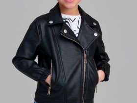 Куртка кожаная для девочек