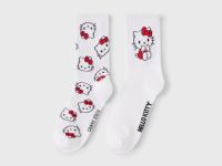 Белые носки в рубчик с принтом Hello Kitty 2 пары Глория Джинс
