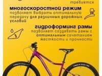 Женский велосипед Atom Vibes Seven 50, год 2024, цвет Фиолетовый, ростовка 17