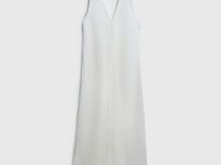 Удлинённый жилет из трикотажа, Белый