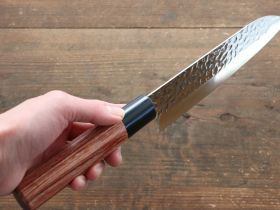 Нож шефа Сантоку Kanetsune, сталь DSR1K6, рукоять pakka wood