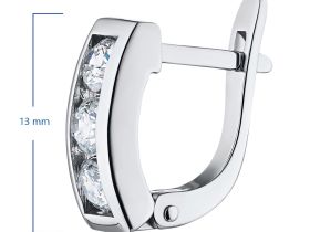 Серьги из белого золота с бриллиантами э0901сг01120300