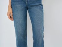 Джинсы Mom с высокой посадкой, Синий