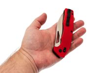 Складной нож Obertech ns-01 Drop point satin, сталь VG-10, рукоять G10, красный