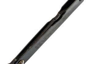 Нож складной Higonokami Nagao Kanekoma, 80мм, сталь SK-5 3 слоя, рукоять нержавеющая сталь черная