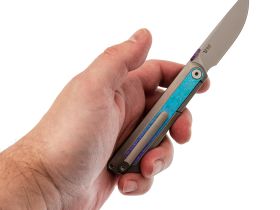 Складной нож Kizer Quoll, сталь S45VN, рукоять Titanium&Crystallized Titanium