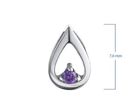 Подвеска из серебра с аметистом э0607пд03152300