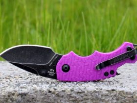 Нож складной Shuffle - KERSHAW 8700PURBW, сталь 8Cr13MoV c покрытием BlackWash™, рукоять текстурированный термопластик GFN фиолетового цвета