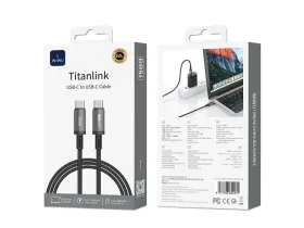 Кабель WiWU Titanlink USB-C/USB-C 240W 1.5м (Wi-C058) (серый)