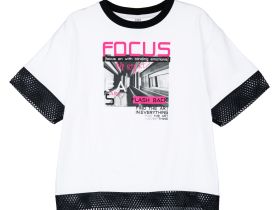 Фуфайка трикотажная для девочек (футболка)