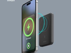 Внешний аккумулятор Deppa NRG MagSafe 5000mAh 15W (33666) (черный)