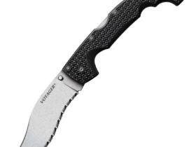 Нож складной Cold Steel Extra Large Voyager Vaquero Serrated, сталь AUS-10A, рукоять Griv Ex™, черный