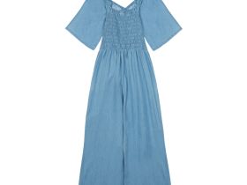 Комбинезон текстильный джинсовый для девочек