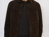 Куртка-рубашка из натуральной замши, Коричневый