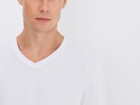 Футболка с V-вырезом, Белый