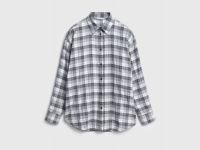 Рубашка из жатого хлопка, Серый