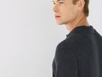 Джемпер поло из шерсти мериноса, Серый