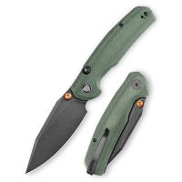 Складной нож Trivisa Hornet Pro-GM, сталь 14C28N, рукоять зеленая микарта