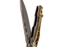 Складной нож Nimo Knives Divinity Tree, сталь M390, рукоять титан, серый/золотой