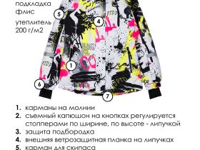 Куртка текстильная с полиуретановым покрытием для девочек