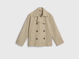 Укороченная куртка-тренч, Бежевый
