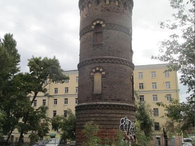 Водоемная башня на станции Москва-Товарная Рязано-Уральской железной дороги, 1898 г., инженер Н.А.Виноградов