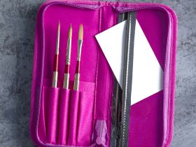 Набор кистей синтетика Pinax "ORO ROSSO" складные 3 шт, ассорти, пенал д/кистей