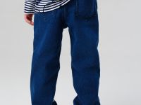 Брюки текстильные джинсовые утепленные флисом для мальчиков