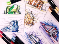 Маркер двухсторонний на спиртовой основе Graphmaster цв.CG7 Холодный Серый 7