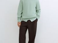 Широкие брюки с ремнём, Коричневый