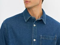 Джинсовая куртка-рубашка, Синий