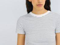 Футболка в рубчик, Белый