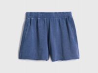 Шорты из футера с эффектом стирки, Синий