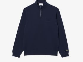 Хлопковая толстовка Lacoste унисекс с воротником-стойкой
